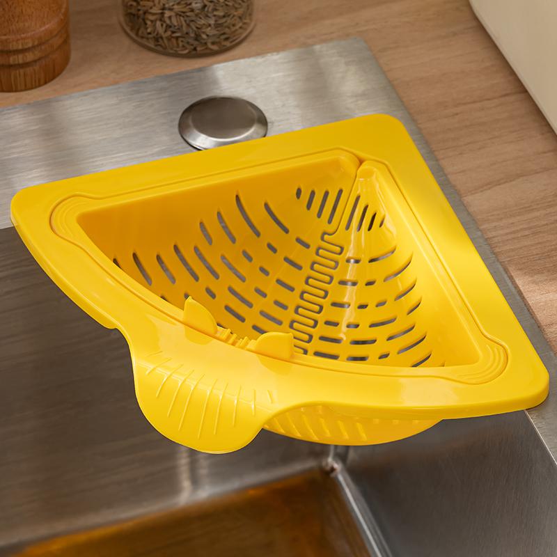 

Storage Container Capacity Suction Cup Kitchen Sink Strainer Basket with Simple Installation Corner Sink Trash for Kitchen