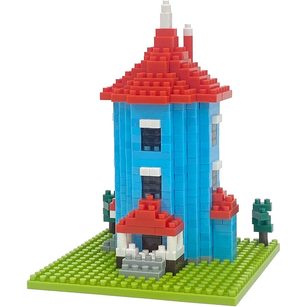 Kawada Nano Block Moomin House Building Set 4.5x10.5x18 cm Educational Toy