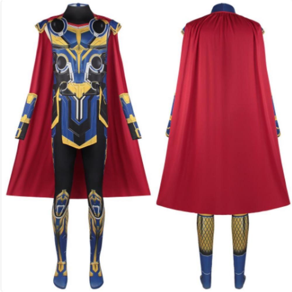 Thor Love and Thunder Thor Jane Cosplay Costume, Kids & Adult Halloween Jumpsuit