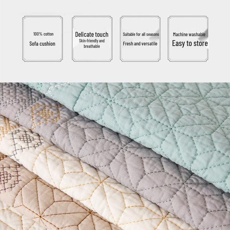All-Cotton Non-Slip Sofa Cushion Cover: Universal, Luxurious Fabric for All Seasons
