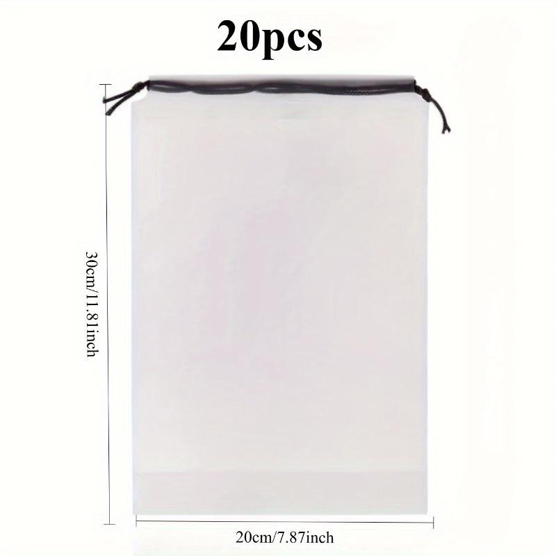 

20pcs Durable Drawstring Storage Bags - Frosted for Travel and Organization-Line By Line Bag Shoe Storage Bag Organization
