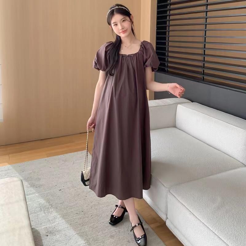 Women Summer White Short Sleeves Cotton Nightwear Simple Round Neck Mid-Calf Loose Nightdress Casual Plus Size Nightgowns New
