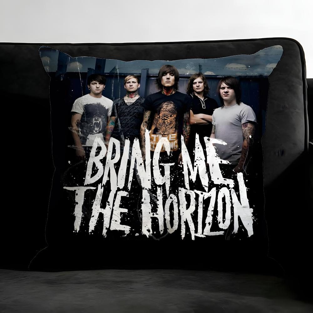 BBring Me The HHorizon Band Cushion Cover Pillowcase Ultra Soft Skin Friendly Fabric Cloud Like Comfort Concealed Zipper