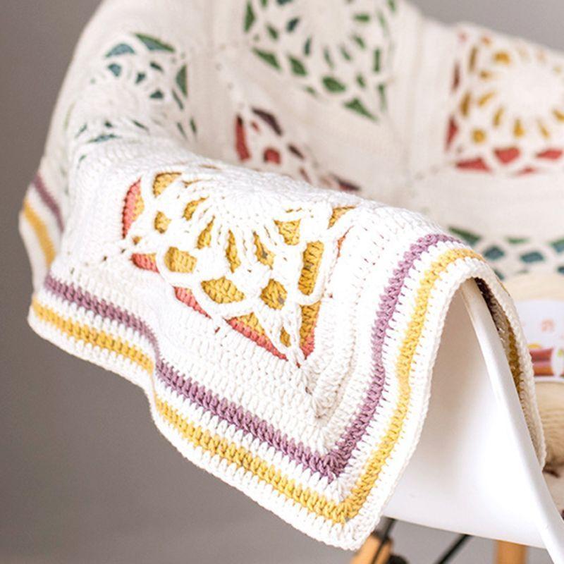 100g Rainbow Cotton Knitting Yarn 5 Strand Hand-Woven Crochet Thread for Blanket top sale