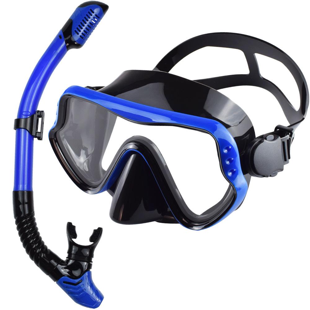 Adult Silicone Diving Snorkel Set: Large Frame Mask for Men & Women