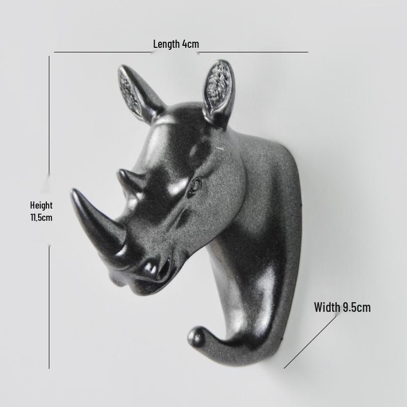 Deer Head Cartoon Wall Hook - New Creative Punch-Free Design for Home Decoration