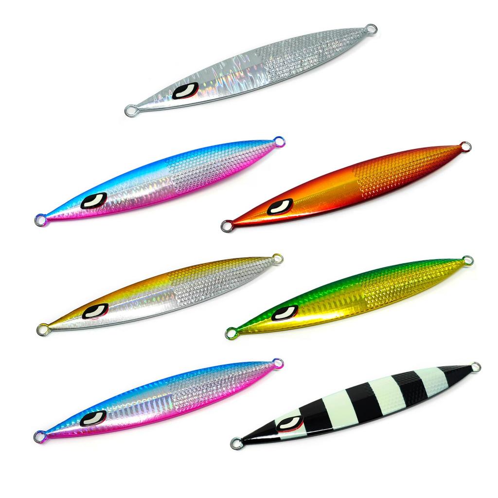 Reef Slow Fall Type E Metal Set of All Jigging Fishing Slow BAKSTORM Jig, 320g, 7, Colors, Lure, Jig, Sinker, Tackle, Jigging, Amberjack, Grouper,
