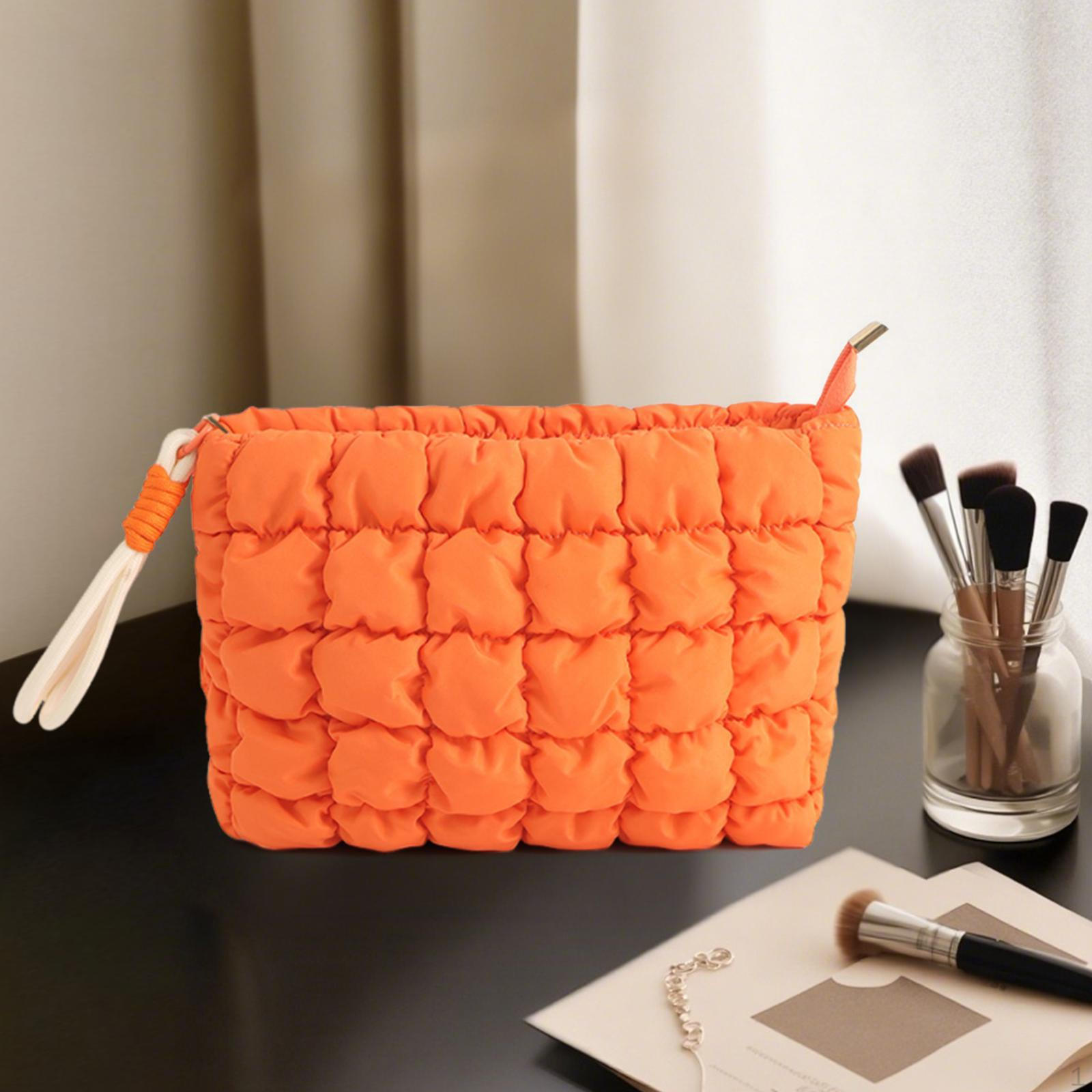 

Cosmetic Organizer for Travel, Zippered Bag Women, Toiletry Storage Case помаранчевий