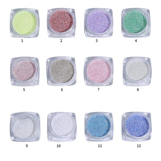 Nail Solid Powder Aurora Effect High Saturation Mini Safe Nail Art Glitter Pigment Aurora Colorful Powder for Manicure