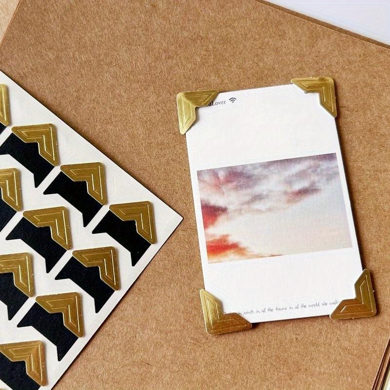24pcs/sheet Self-adhesive Album Corner Sticker DIY scrapbook accessories, multi-color optional, memory preservation and production