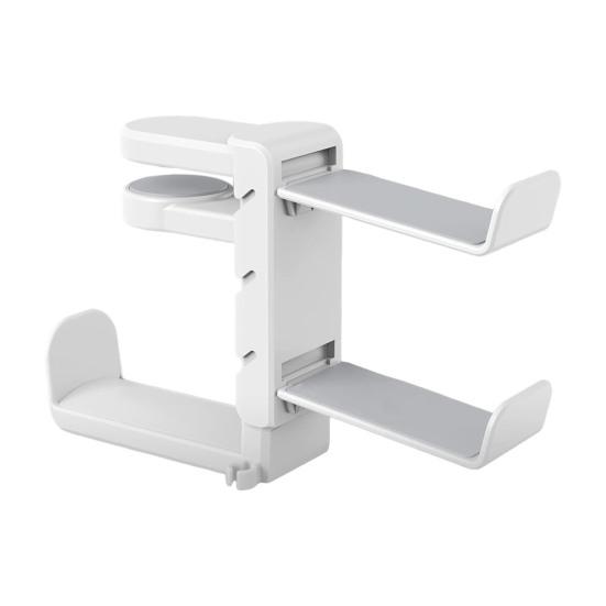 Подставка для игровой гарнитуры, держатель контроллера, вращающийся на 360 градусов универсальный игровой аксессуар для ПК, подставка для контроллера, подставка для хранения гарнитуры белый