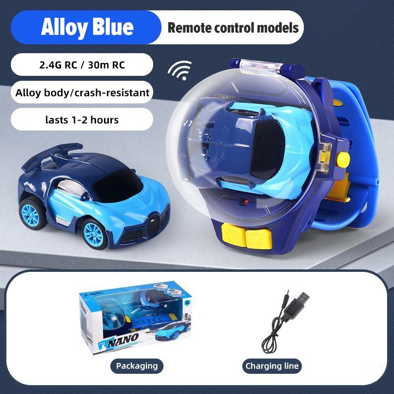 Mini Electric Watch Car Racing 2.4G Remote Control Car Portable Vehicle Kids Toys Christmas Gifts Parent-Child Interaction Game