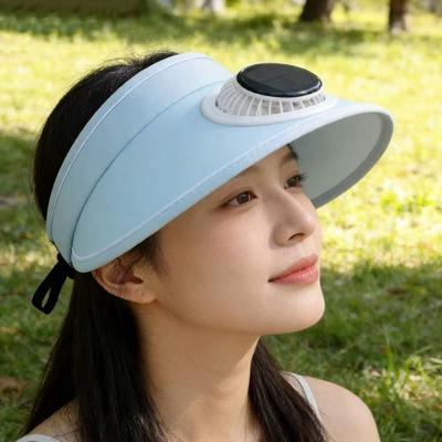 Mesh Summer Fan Sunhat Breathable Solar Fan Cap Cooling Technology Wide Brim Sun Hat  Adult Summer
