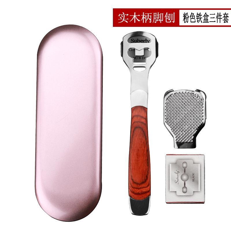 

Бритва для кожи ног из цельного дерева, резак для удаления кутикулы, рашпиль, пилка для педикюра, мозоли для ног, 10 лезвий, инструменты для ухода за ногами