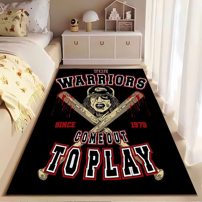 Warriors Graphic Carpet Design suitable as a non-slip mat for the living room or bedroom sofa