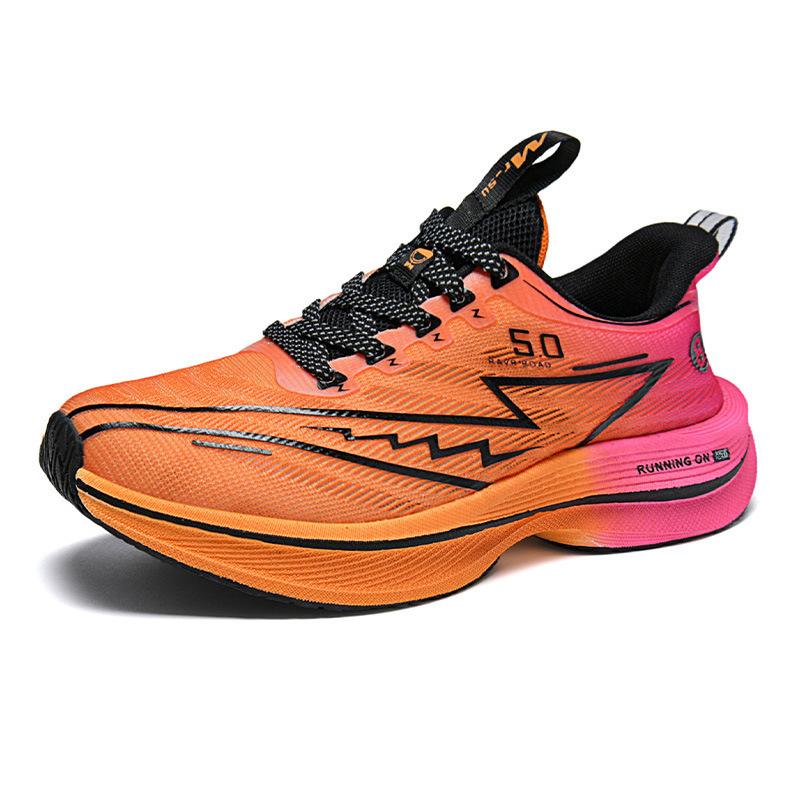 New Popcorn Mesh Breathable Couple Running Shoes Sports Shoes Autumn Racing Running Shoes 2025 Board Shoes Carbon