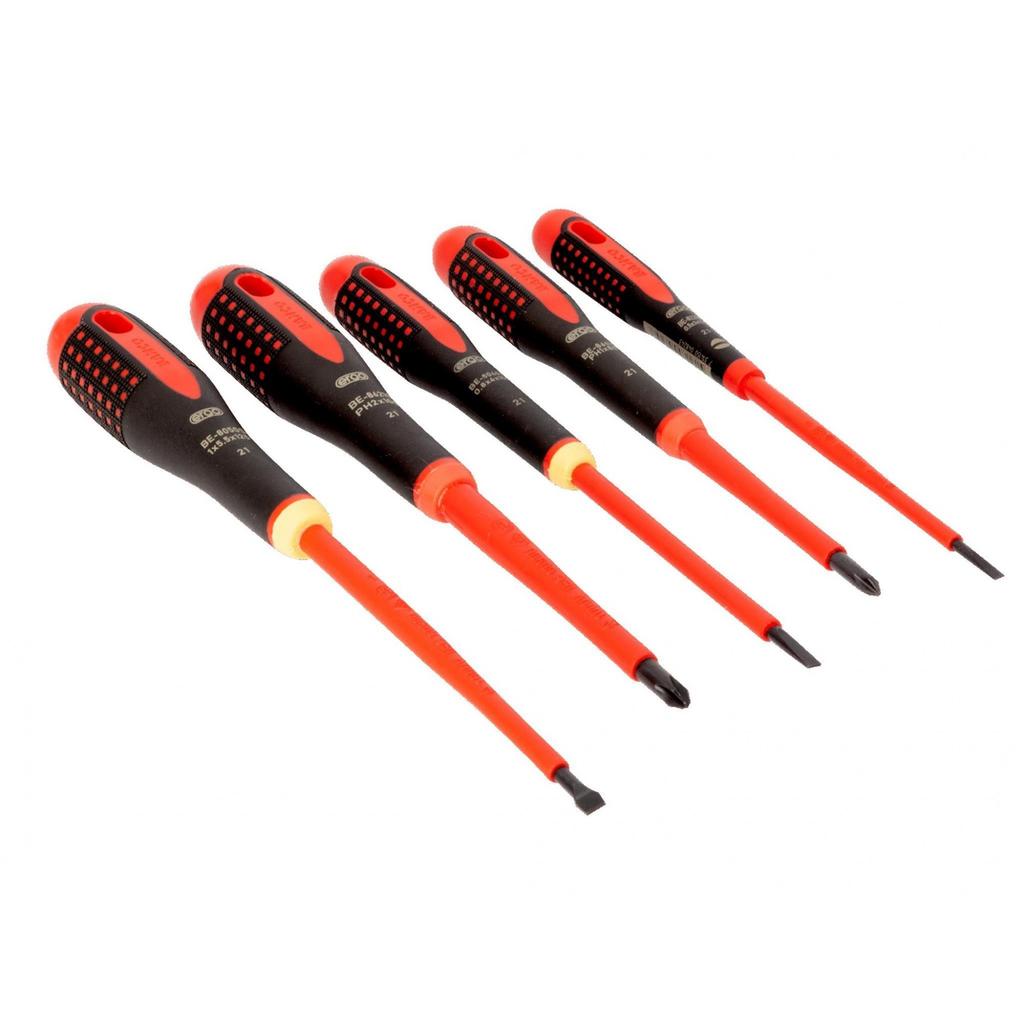 Bahco Be-9881s Ergo Vde Insulated Screwdriver Set, 5 Piece