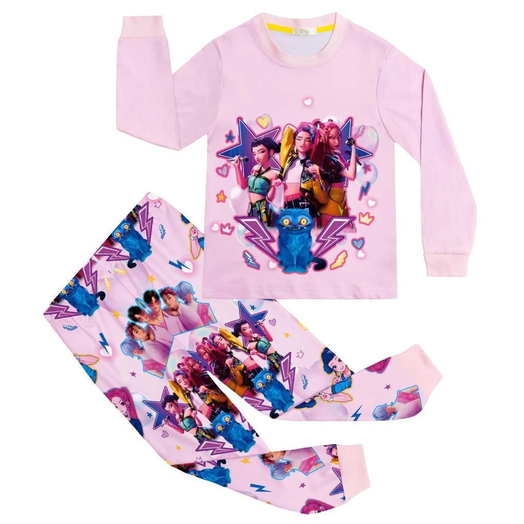 

Детский Девочки Аниме Фильм ПОП Певица Суперзвезда Принт Повседневная Футболка с Длинными Рукавами + Брюки Комплект Одежды 130