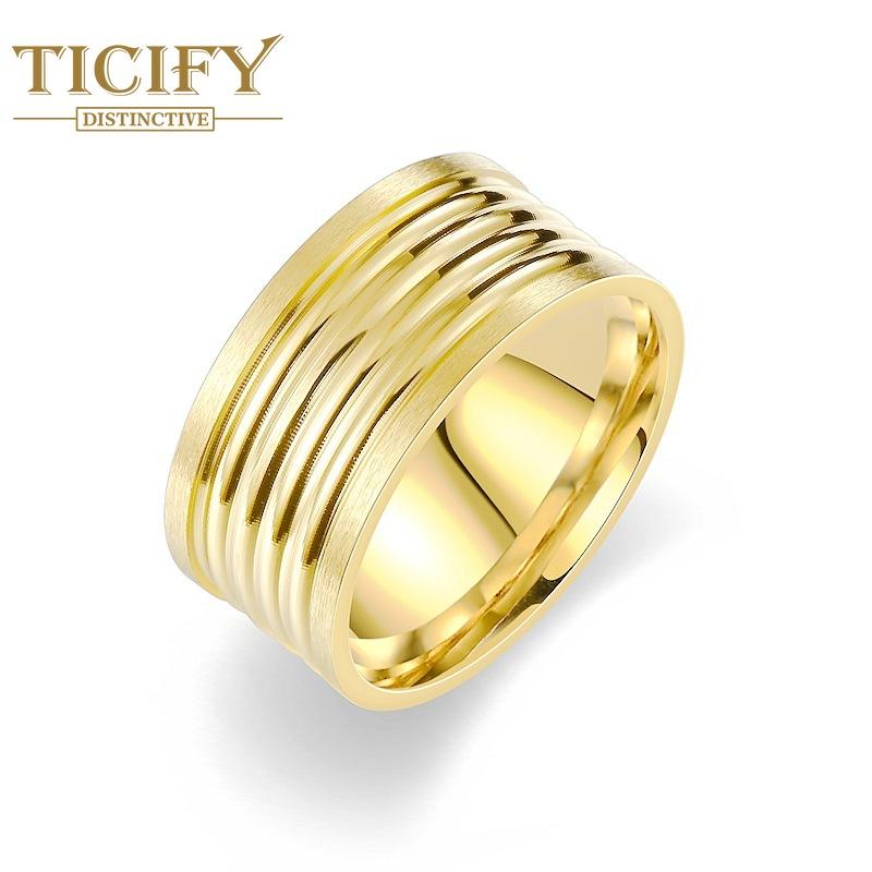 

Новые продукты и широкая версия мужского кольца из титановой стали, ветровое кольцо для отдыха и бизнеса, европейские и американские аксессуары для рук 9 золотой