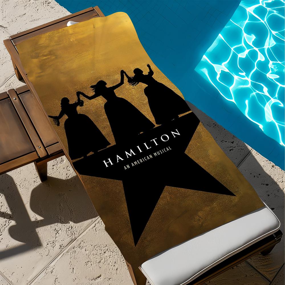 

H-Hamilton-N LOGO Towel Beach Quick Dry Soft Pool Towels Gift for Travel Gym Shower Camping sports W30*H60(CM)