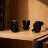 Symbolic Healing Gifts 3Pcs Elephants Figurine, 3D Printed No See Hear Speak Elephant Elegant Entrance Table Decor Statues, Minimalist Desktop