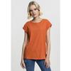 T-shirt femme - Urban Classic - Extended - Orange - Manches longues - Col classique