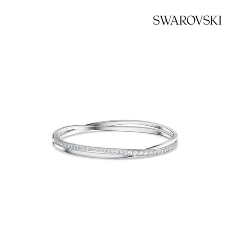 Swarovski [Authentic Product from headquarters/Free Shopping Bag] Hyperbola Rhodium Bangle Bracelet M 5565210