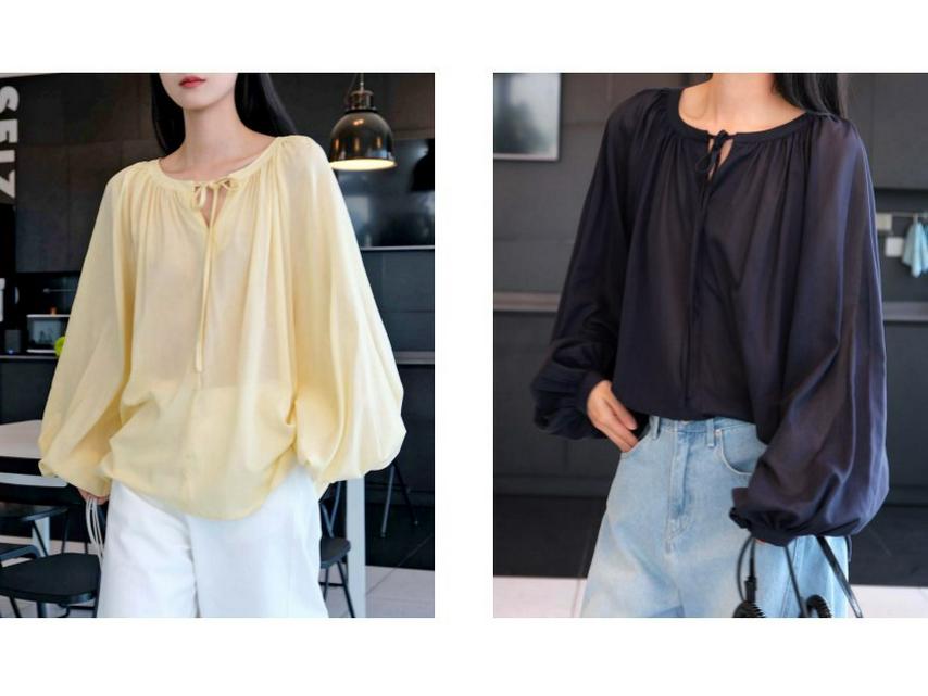 Louvre Summer French Romantic Lantern Sleeve Baby Doll Top for Women