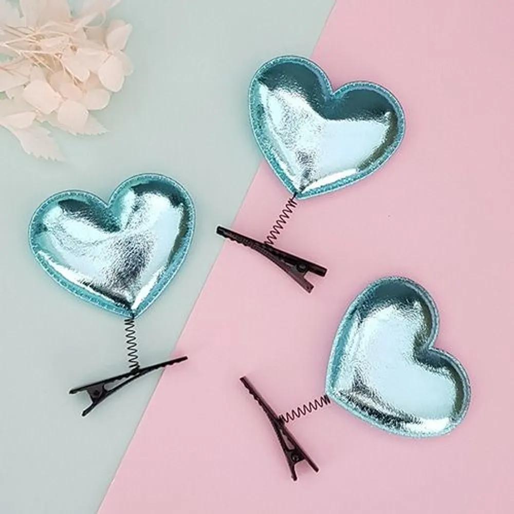 10 Mint Heart Springpins Waving Cheer Hairpins Concert Amusement Park Sports Day Group Event