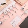 Office Badge Reel with Professional Reel Round Transparent Accessory Retractable ID Holder Clip Swivel for Nurses Students Teachers Workers