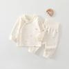 Baby Cotton Long Sleeve Top Pants Set Newborn High-Waist Belly Cover Sleepwear Fall Winter