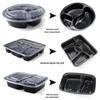 Disposable 3-Compartment Round Takeaway Meal Containers