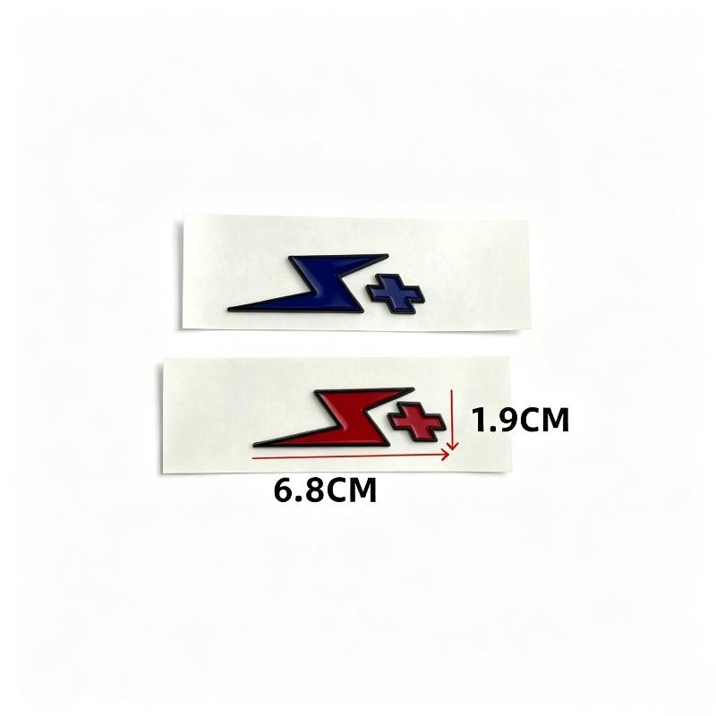 Blitz + personalisiertes Hecketikett Aufkleber Auto-Upgrade und Modifikation Auto-Logo Kreativer zufälliger Aufkleber ABS-Material Dekorativer Aufkleber