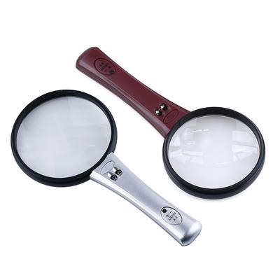 Lente d'ingrandimento con luce portatile grande LED illuminato lente d'ingrandimento per anziani lettura ispezione monete gioielli