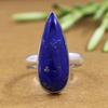 Lapis Lazuli Long Pear Ring, Solid 925 Sterling Silver Ring, Handmade Ring, Designer Ring, Anniversary Ring, Unisex Gift