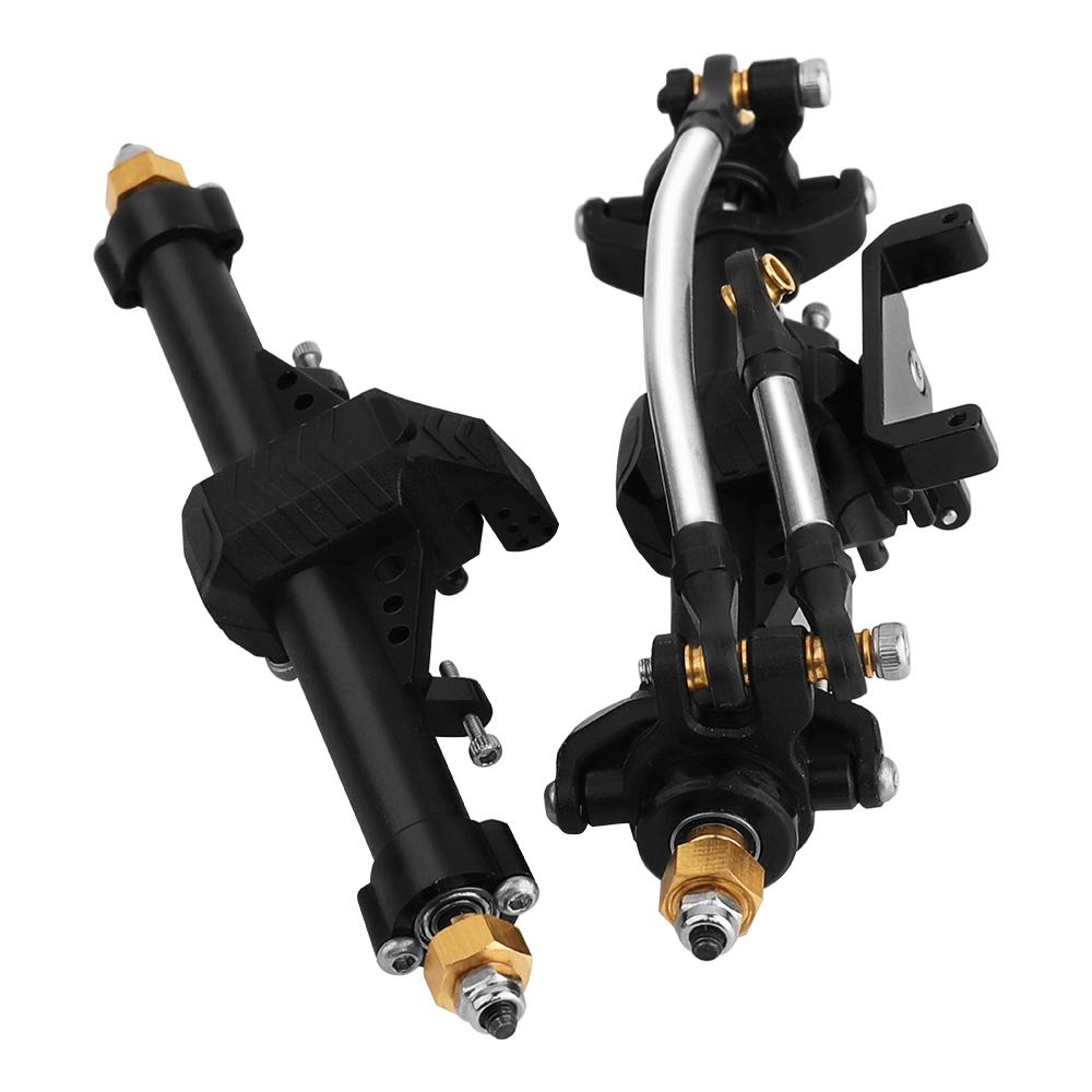 1/24 Scale Plastic Nylon Axles Front and Rear Portal Axle Assembly w/New C Knuckle for Axial SCX24 90081 C10 JEEP Upgrade Parts