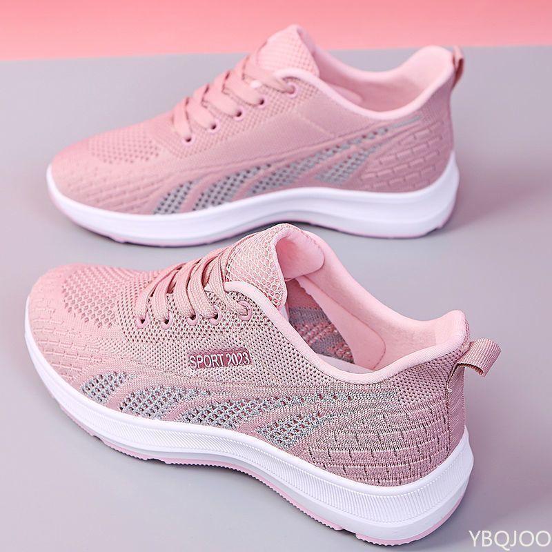 Fashion 2025 Breathable Sneakers Ladies Running Shoes Summer Light Mesh Air Cushion Women's Sports Shoes Outdoor Lace Up Training Shoe