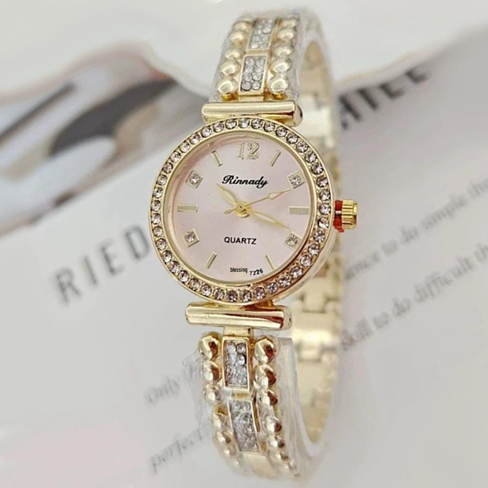 Modische Damenuhr mit Diamantdetails und digitaler Anzeige