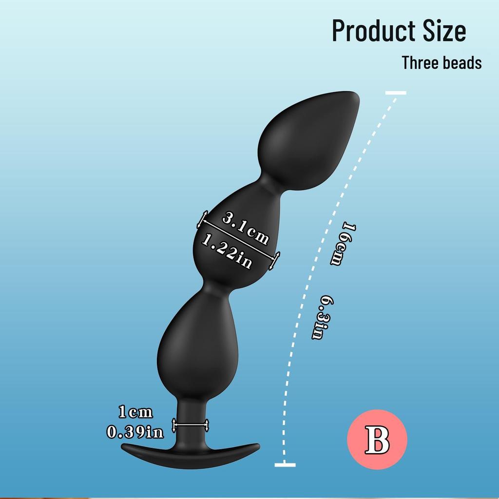Wearable Silicone Anal Dilator Roller with Steel Ball for Men and Women.