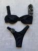 OFTBUY 2025 New Summer Sexy Color Style Swimsuit Women 2 Pieces Bikini Set Removable Bra Tight Beach Swimwear Female