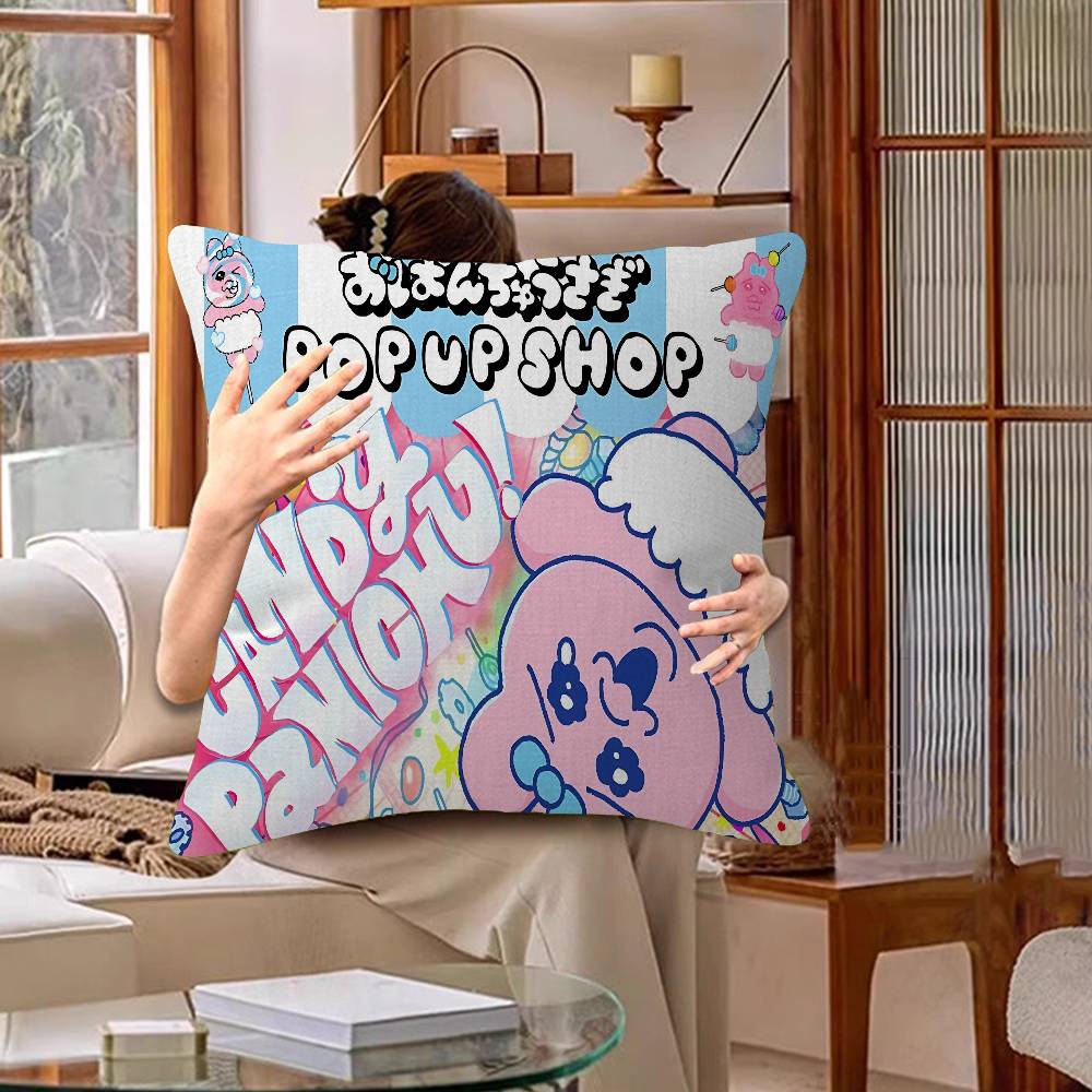 Kawaii O-OpanchuS UsagiS Cushion Cover Polyester Sofa Cushions Decorative Throw Pillows Home Decoration Pillowcover