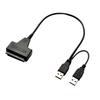 SATAs SSDs/HDD To USB Converters Cable with 12V Power Supply for Laptop Hard Drive Expansion, Plug and Play