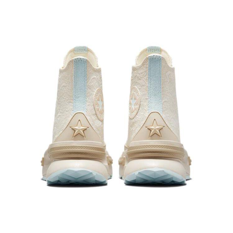 Converse Run Star Legacy CX Platform Swirl Jacquard High Top Canvas Shoes Unisex Sneakers Beige A03507C