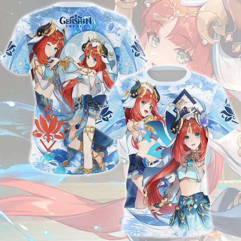 New Game Genshin Impact All Roles Anime T-shirt 3D Print Kids Cosplay Cartoon Tee Men/Women Short Sleeve Tshirt Harajuku Y2k Top