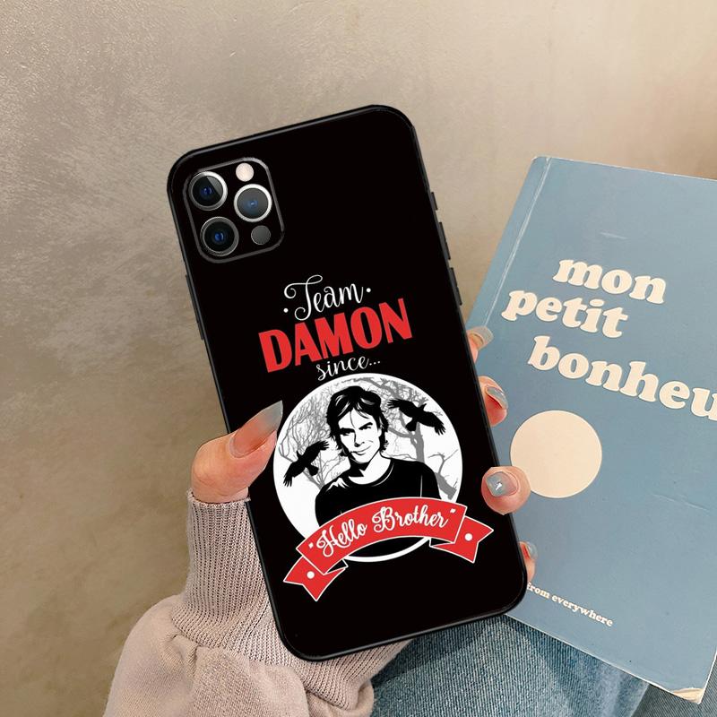 Damon Vampire Diaries Case For iPhone 17 Air 13 16 15 11 12 14 Pro Max 13 mini XR 15 16 Plus 16e Back Cover Shell