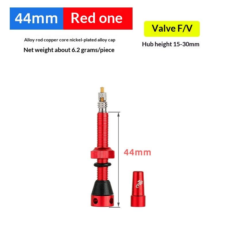 Bicycle F/V Tubeless Valve 44 60 80Mm For Bike Aluminum Alloy Pole Brass Core Integrated Rectangle Base Valve Cycling Parts