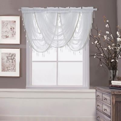 White Window Curtain Sheer Voile Drapes for Living Room Bedroom Balcony Bathroom