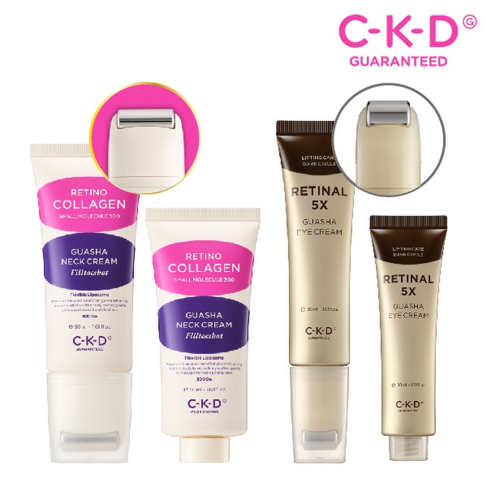 

[CKD] Крем для шеи Retino Gua Sha (50 мл основного продукта + 50 мл пополнения) + Крем для глаз (30 мл основного продукта + 30 мл пополнения)