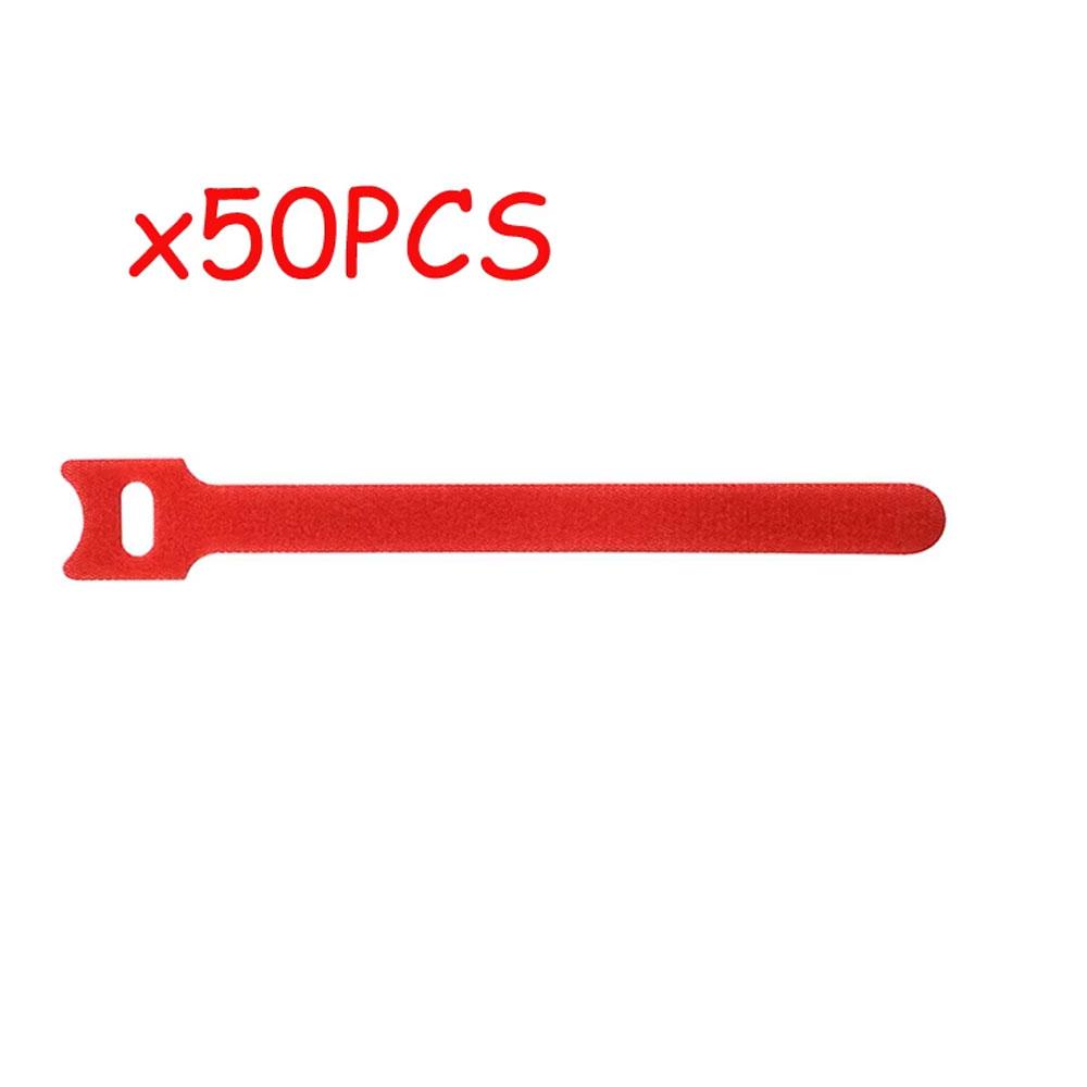 50 Stück Wiederverwendbare Klett-Kabelbinder Befestigungsbänder Mehrzweck-Kabelorganisatoren für Computer/TV/Elektronische Geräte