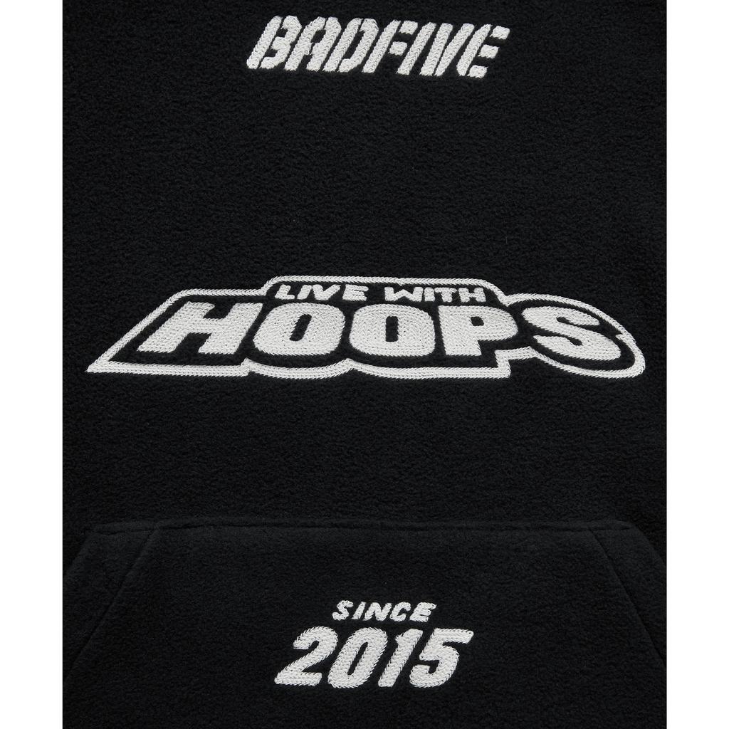 Li Ning Badfive Comfortable Casual Hooded Pullover Loose Fleece Letter Print Simple Sweatshirt Men sweatshirt Black AFDU495-1